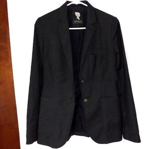 Aritzia Talula Military Blazer Gray Longline Small Dark Academia